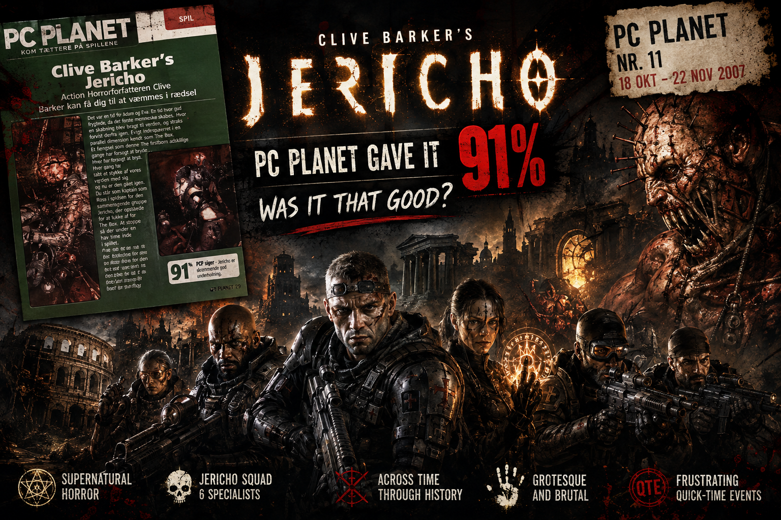 Clive Barker’s Jericho Review: Was PC Planet’s 91% Too High?
